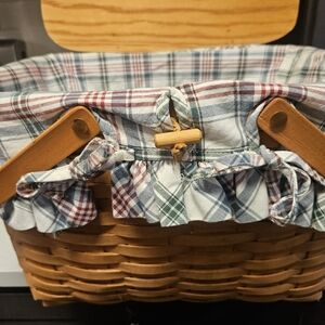 Longaberger Woven Plaid Liner